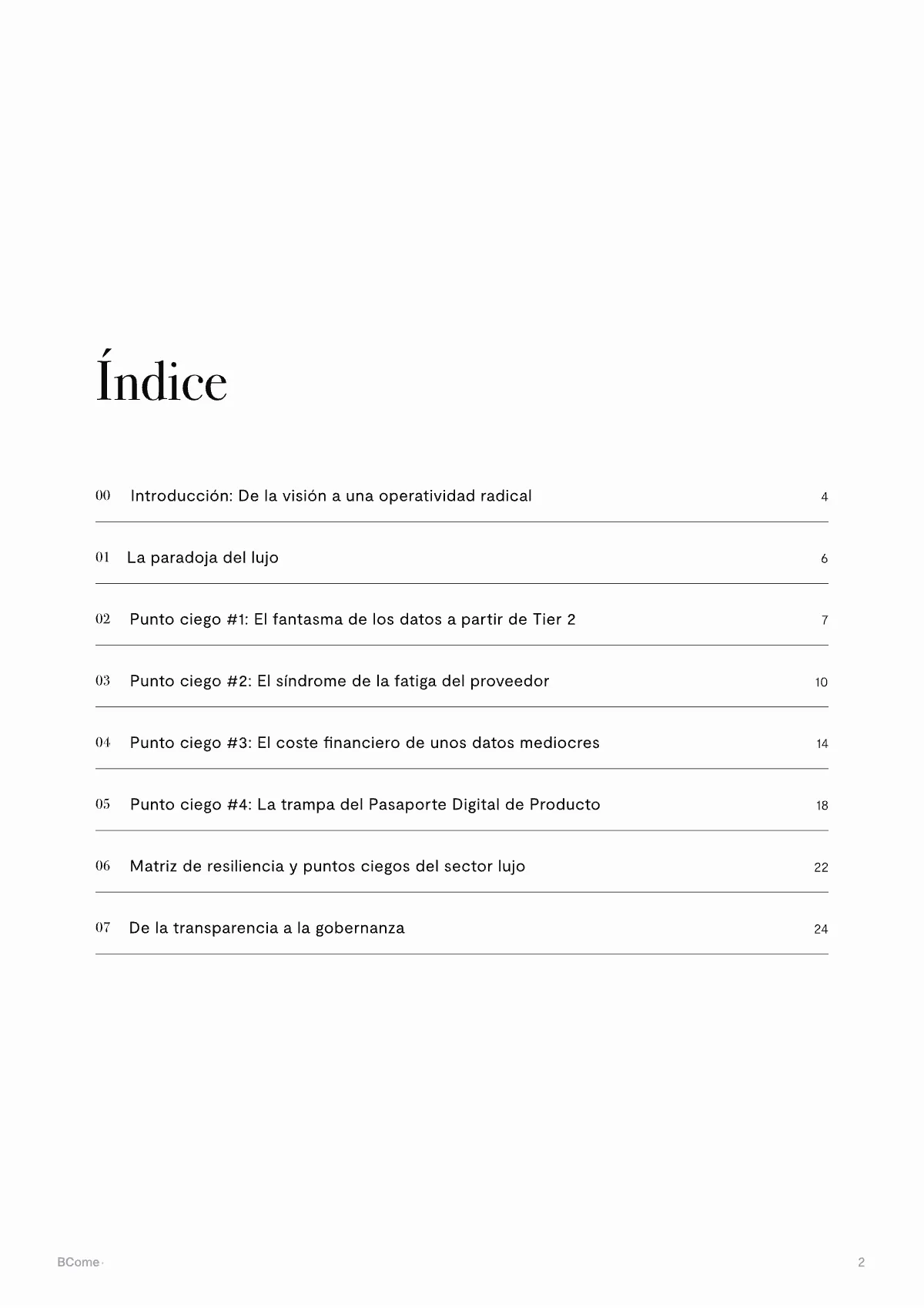 Índice informe de Resiliencia del Lujo 2026