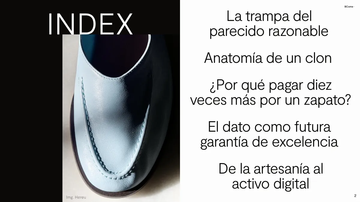 The Made in Spain Footwear Value Gap - Índice