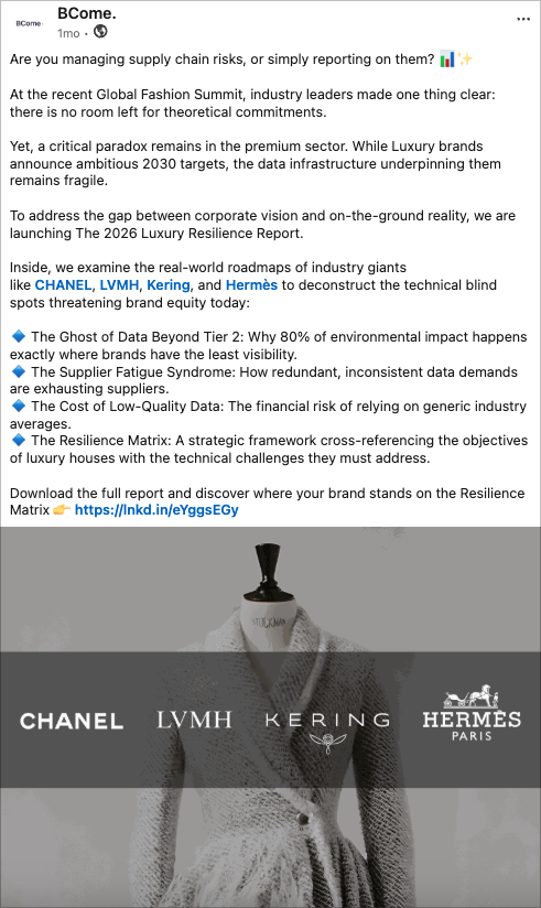 BCome LinkedIn post